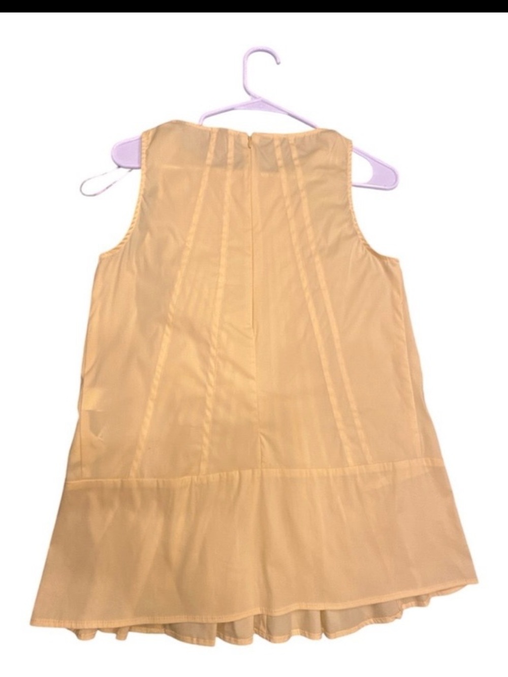 Zara Woman Yellow Pleated Sleeveless Round Neck Tunic Blouse S - Picture 7 of 9